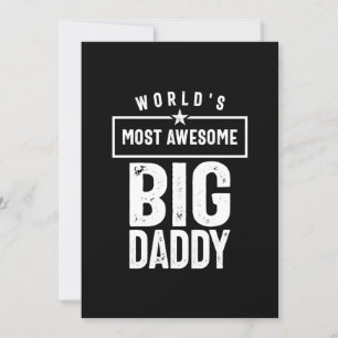 Invitation Big Daddy le plus génial au monde   Père Grandfath