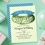 Invitation Big Dill Pickle Boy's Kids 1er anniversaire<br><div class="desc">Célébrez la journée spéciale de votre enfant avec ce design de Big Dill Pickle Kids 1er anniversaire. Ce Design est doté d'un grand cornichon aquarelle. L'inverse est un motif de pois. Objets correspondants dans notre boutique pour un thème de fête complet. Pour toute question complémentaire, veuillez nous contacter à ThePaperieGarden@gmail.com...</div>