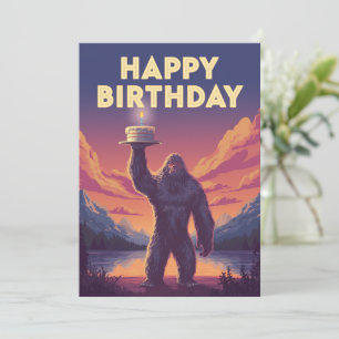 Invitation Big Foot Birthday Cryptozoology Art bizarre drôle