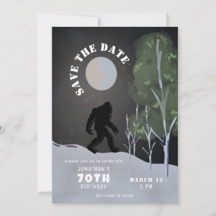 Invitation Big Foot Wild 70e Anniversaire Sauvegarder La Date