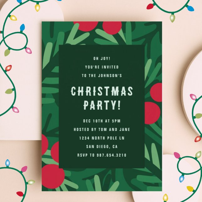 Invitation Big Holly et Berries (Créateur téléchargé)