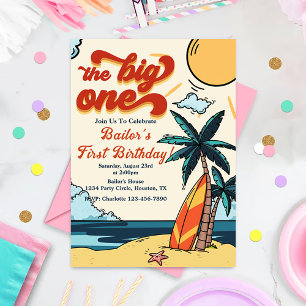Invitation Big One Surf Beach 1er anniversaire