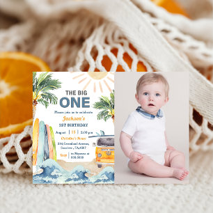 Invitation Big One Surf Beach 1st Birthday Photo