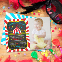 Big Top Carnival Carnival Chalkboard 1er anniversa
