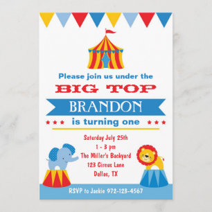 Invitation Big Top Circus