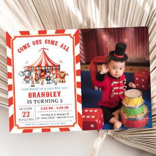 Invitation Big Top Circus Animaux Carnaval Annival Photo