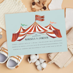 Invitation Big Top Circus Tent Couples Baby shower