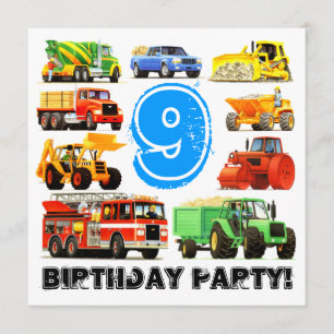 Invitation Big Trucks 9e anniversaire