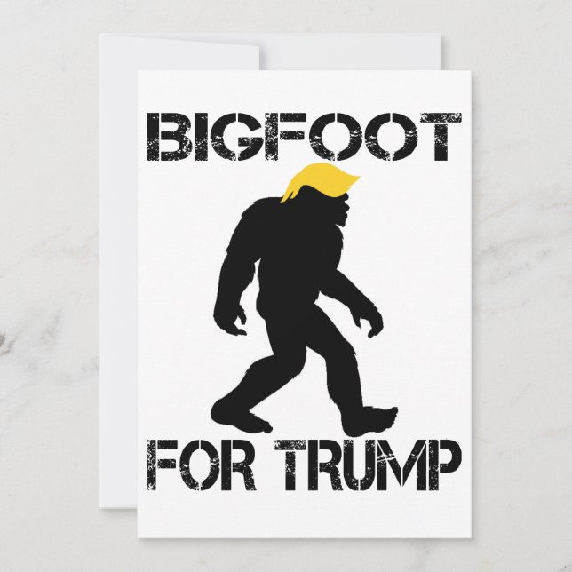 Invitation Bigfoot Pour Trump Élections 2024  (Devant)