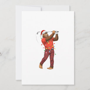 Invitation Bigfoot Sasquatch Golf Noël 2026 Vacances Sport