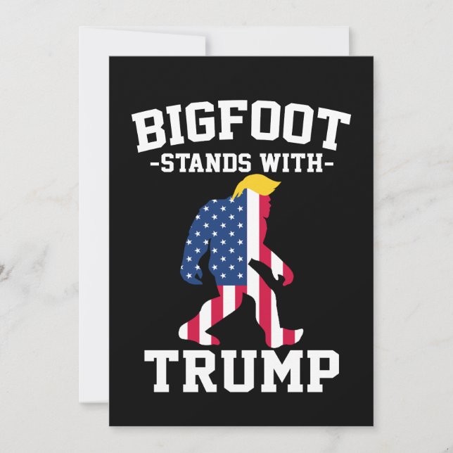 Invitation Bigfoot soutient Trump Élections 2024 (Devant)