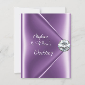 Invitation Bijou mariage mauve diamant