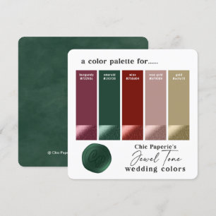 Invitation Bijou tonique Nuancier Mariage palette de couleurs