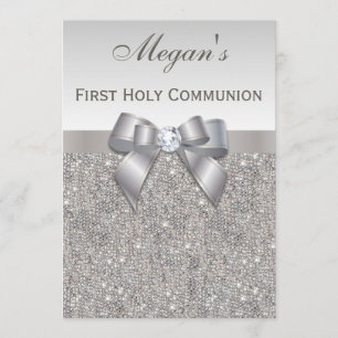 Invitation Bijoux argentés, arc et diamant de première sainte