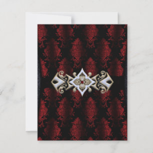 Invitation Bijoux Clip Damask Vampire Goth Mariage