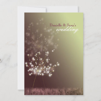 Invitation Bijoux Dandelions Mariage rural