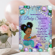 Bijoux Sirène Afro Baby shower de cheveux
