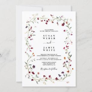 Invitation Bijoux Toned Wreath Mariage