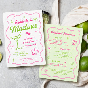 Invitation Bikinis et Martinis Bachelorette
