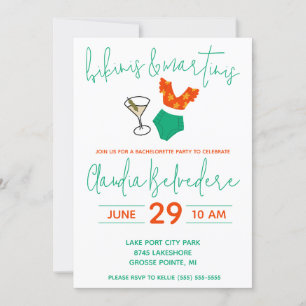 Invitation Bikinis et Martinis Thématique Bachelorette