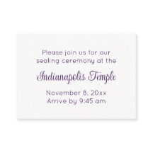 Invitation bilingue de scellement de temple en écr