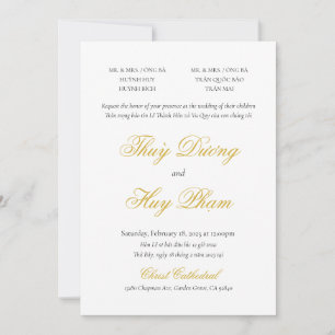 Invitation bilingue vietnamienne en script