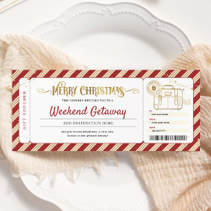 Invitation Billet cadeau cadeau de fin de semaine Getaway