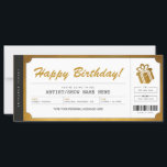Invitation Billet Cadeau Concert Surprise Or<br><div class="desc">MODIFIABLE. Une idée cadeau pour surprendre votre proche à un spectacle de concert ! Ce modèle de billet peut être utilisé pour n'importe quelle occasion. Personnalisez le vôtre dès aujourd'hui ! Pour un bon/certificateau personnalisé,  veuillez m'envoyer un message</div>