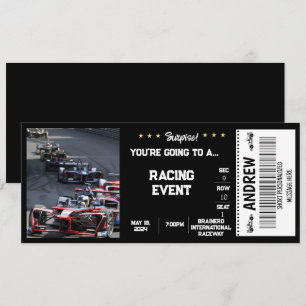INVITATION BILLET CADO SURPRISE VOITURE DE COURSE