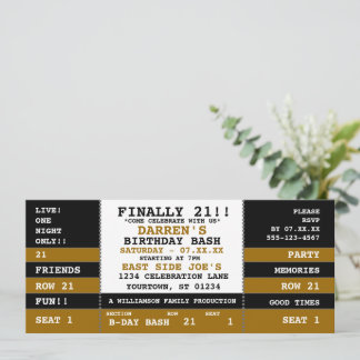 Invitation Billet concert du 21e anniversaire