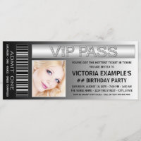Billet d'admission VIP Fête d'anniversaire