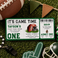Billet d'anniversaire 1ère année de football 