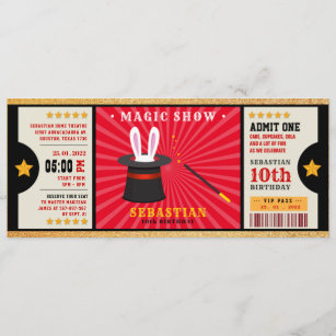 Invitations Faire Part Cartes Anniversaire Magicien Zazzle Fr