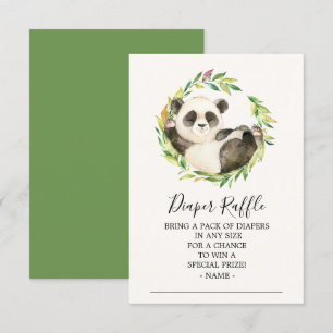 Invitation Billet de Baby shower de couches de  doux Panda