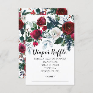 Invitation Billet de Baby shower de la fleur d'hiver