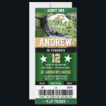 Invitation Billet de balle de football personnel Anniversaire<br><div class="desc">Billet de balle de soccer personnel Invitation d'anniversaire pour les garçons! Cette invitation, conçue pour ressembler à un billet de match de football, est parfaite pour une fête d'anniversaire amusante et énergique. Doté d'un graphisme dynamique et d'un agencement sportif, il est personnalisable avec tous les détails de votre événement, ce...</div>