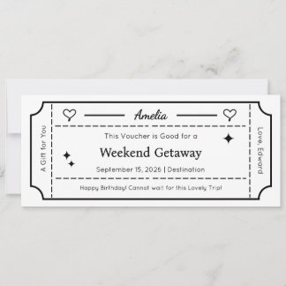 Invitation Billet de bon d'achat, Billet de carte-cadeau pers