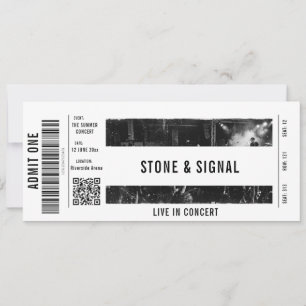 Invitation Billet de concert personnalisé 