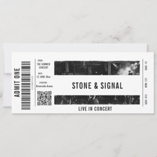 Invitation Billet de concert personnalisé