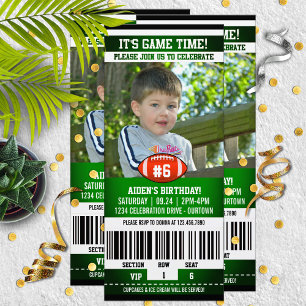 Invitation Billet de jeu de football fête d'anniversaire