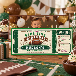 Invitation Billet de jeu pour fête d'anniversaire de football