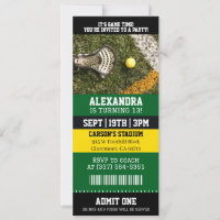 Billet de Lacrosse pour un Anniversaire