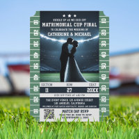 Billet de match de football QR Code Mariage avec R