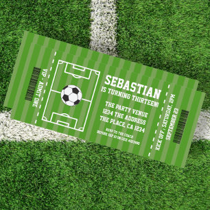 Invitation Billet de nouveauté de football personnalisé