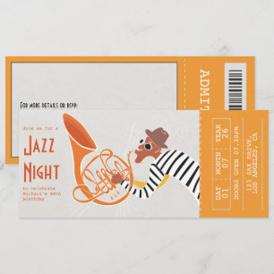 Invitation Billet de nuit Retro Jazz