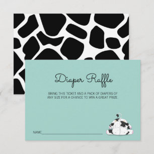 Invitation Billet de rabat au Baby shower de petite vache mig