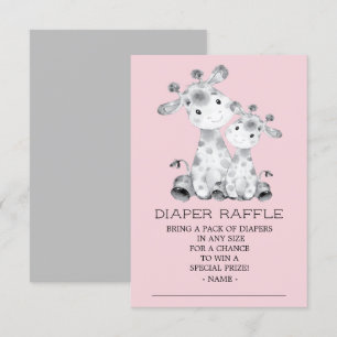 Invitation Billet de rabat Baby shower Giraffe