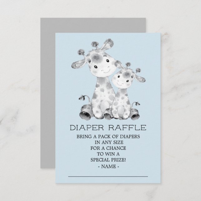 Invitation Billet de rabat Baby shower Giraffe (Devant / Derrière)