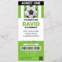 Billet de soccer Anniversaire Boy Sport Party