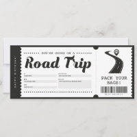 Billet de voyage surprise cadeau chèque-cadeau cer